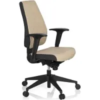 Hjh OFFICE Sedia da ufficio, girevole, PRO-TEC 500 Grigio scuro / beige