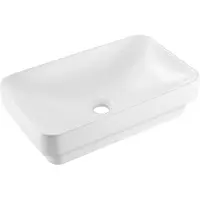 OEM Lavabo da incasso parziale VEVOR, 490 x 305 mm, con foro di scarico da 45 mm, ideale per spazi ridotti, cucine e bagni, bianco.