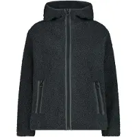 CMP Women's Jacket Fix Hood 36P2916 Giacca in pile Donna (50, nero)
