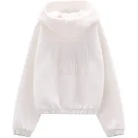 CMP Women's Sweat Fix Hood Felpa con cappuccio Donna (L, bianco/grigio)