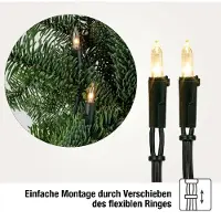 Hellum , catena luminosa LED mini, 100 LED, lunghezza illuminata 14,85 metri, cavo verde – luce bianco caldo / cavo verde / mini, dimensioni: 100 LED / 14,85 metri illuminati
