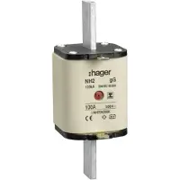 Hager Fusibile a pedale tipo NH2, doppia azione, impugnatura isolante, gG, 100 A, 500 V c.a. LNH2100MK