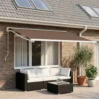 Prolenta Maison Exclusive - Tessuto di ricambio per tende da sole, color beige, 300 x 250 cm, in poliestere