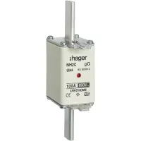 Hager Cartuccia fusibile NH NH2C gG 690 V 100 A con segnalatore combinato e linguetta di presa in metallo