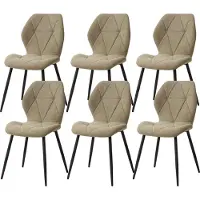 StarTech.com Set di 6 sedie da pranzo - Sedie da pranzo moderne - Struttura in metallo - Design minimalista - Non girevoli - Senza braccioli - Verde