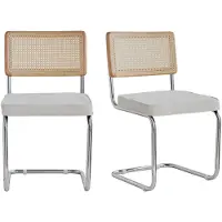 StarTech.com Sedie da pranzo - Sgabelli a schienale alto e seduta girevole - Set da 2 - Tessuto velluto strutturato - Schienale alto - Struttura in metallo - Stile moderno