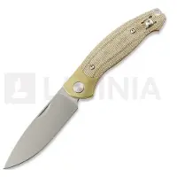 GiantMouse Coltello pieghevole ACE Farley V2 Slipjoint Bolstered - Natural Canvas Micarta