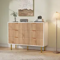Sonstiges Comodino con 6 cassetti, ideale per la camera da letto, mobile contenitore con decorazioni a cestino, dimensioni 100 x 34 x 73 cm