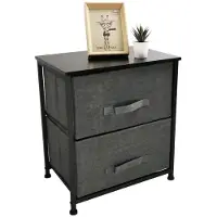 Merkloos Omgoods - Armadio pieghevole con 2 cassetti, colore grigio