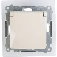 Kontakt-Simon Presa 250 V Simon 54 premium IP44 con modulo schermo beige