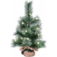 Solight Albero di Natale 45cm, 15LED, 3x AA, timer IP44