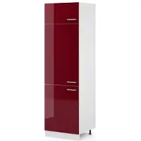 Vicco Frontale cucina R-Line Rosso lucido 59.6 x 196 cm frontale del mobile per mobile per frigorifero, Model 41244