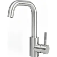 Merkloos Miscelatore monocomando per lavabo, in acciaio inossidabile, per il bagno