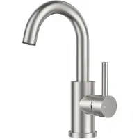 Merkloos Miscelatore per lavabo a 360°, in acciaio inossidabile, per acqua calda e fredda, ideale per il bagno