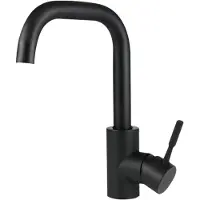 Merkloos Miscelatore monocomando nero per lavabo, in acciaio inossidabile 304, per il bagno