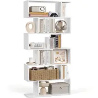 Merkloos Omgoods - Libreria a 6 ripiani in stile moderno