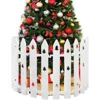 Merkloos Elzusha - Recinzione per albero di Natale alta 40 cm, con motivo a forma di albero