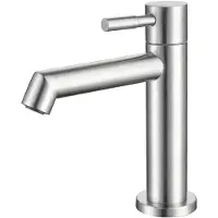 Merkloos Rubinetto per acqua fredda, con aeratore removibile, ideale per bagni per ospiti
