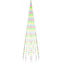 Syfax Albero di Natale Pennone Colorato 310 LED 300 cm