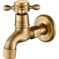 Merkloos Miscelatore per lavabo, da montare a parete, in ottone, 1 pezzo, per bagno
