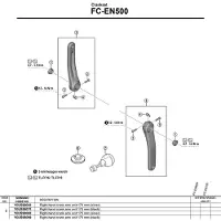 Shimano Pedivella Destra Fc-en500