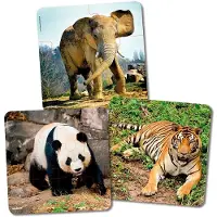 Miniland Set 3 Puzzle Pro: Animali Uv