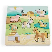 Eurekakids Puzzle Musicale In Legno Ad Incastro-fattoria Friends