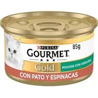 Purina Cibo Per Gatti Gourmet Mousse Anatra Con Spinaci 24x85g Oro