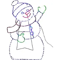 Wellhome Pupazzo Di Neve Che Saluta Con 246 Led E Funzione Timer 79 Cm