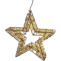 Wellhome Stella Luminosa Con 500 Luci A Led E Struttura In Metallo 38x8x38 Cm