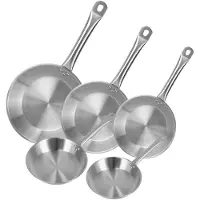 Wellhome Set Di Padelle 20/24/28/30/32 Cm 5 Pezzi