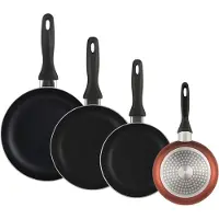 Wellhome Set Di Padelle 16/20/24/28 Cm 4 Pezzi