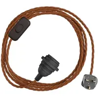 Creative Cables Portalampada Con Cavo Snakebis Twisted Shade Ready E14