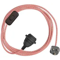 Creative Cables Portalampada Con Cavo Snakebis Zig-zag Shade Ready E14