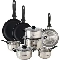 Wellhome Set Di Pentole E Padelle Pk8176 11 Pezzi