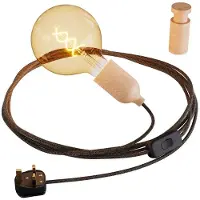 Creative Cables Portalampada Con Cavo Snake Rolé