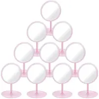 Merkloos Elzusha - Set di 10 specchietti da trucco rosa - Portatili e rotondi - Ideali per feste