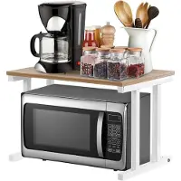 Merkloos Portaspezie magnetico – Portaoggetti da cucina – Scaffale per la cucina – Supporto per microonde – Due livelli – 57x38x38 cm