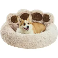 Merkloos Omgoods - Cuccia a forma di ciambella per cani, 81 cm - Lavabile e adatta sia per cani che per gatti
