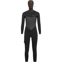 Orca Muta In Neoprene A Maniche Lunghe Con Cappuccio E Cerniera Sul Petto Da Donna Tango 5/4 Mm