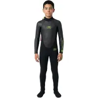 Ocean & Earth Muta In Neoprene Con Maniche Lunghe E Zip Sulla Schiena Per Ragazzi Surf School 3/2 Mm Steamer Flatlock
