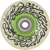Santa Cruz Ruote Da Skateboard Light Ups W/green Led And Bearings Og Slime