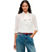 Tommy Hilfiger Blusa A Maniche Lunghe Georgette Bow