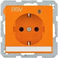 Berker 41106024, Tipo F, guida DIN, arancione, Duroplast, Status, IP20