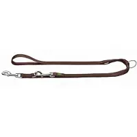 Hunter Adjustable Nylon V Leash Guinzagli per cani (Länge max. 200 cm - Breite 1,0 cm, brown)