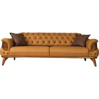 Xl Moebel Gmbh Dreisitzer Sofa Modern Sitzer Chesterfield Leder Gelb Design Wohnzimmer