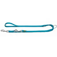 Hunter Adjustable Nylon V Leash Guinzagli per cani (Länge max. 200 cm - Breite 1,0 cm, blu)