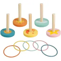 Wellhome Gioco Del Lancio Dell´anello In Legno