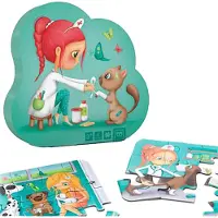 Eurekakids Puzzle Evolutivo Veterinario 4 In 1