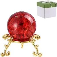 Dripio Sfera di cristallo da 40 mm con supporto in metallo e confezione regalo